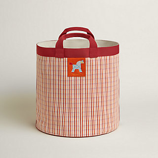 Animaux Nattes basket, large model - Orange | Hermès Singapore
